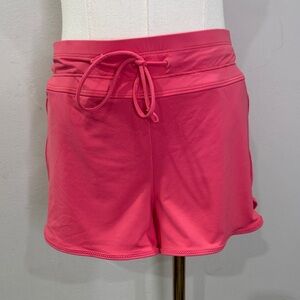 Athleta Coral Pink Drawstring Performance Shorts - Size Small